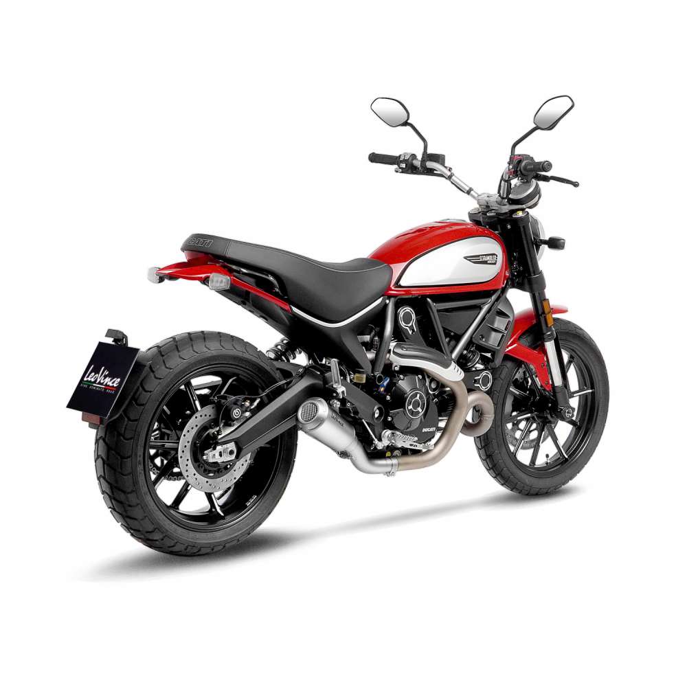 15250 Exosto Slip-on Leovince LV10 Inox Ducati Scrambler 800 icon Dark -2