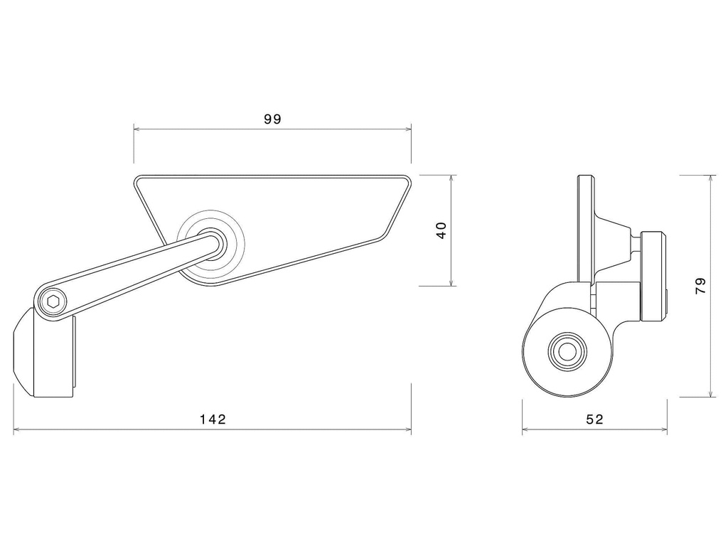 BS295-BS296 Espejo Rizoma Cut Edge (Derecho)-5