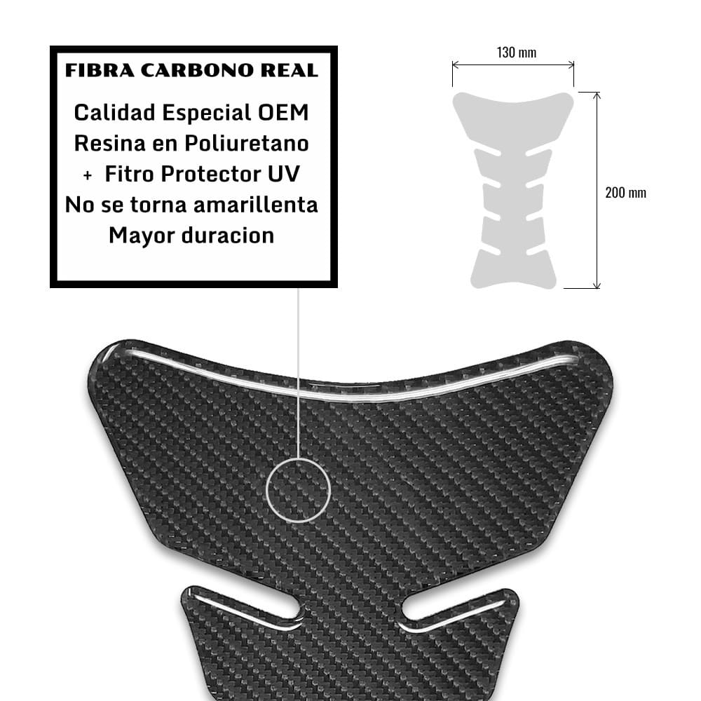 1870 Protector Tanque 4R Sport 3D  Carbono Real-3