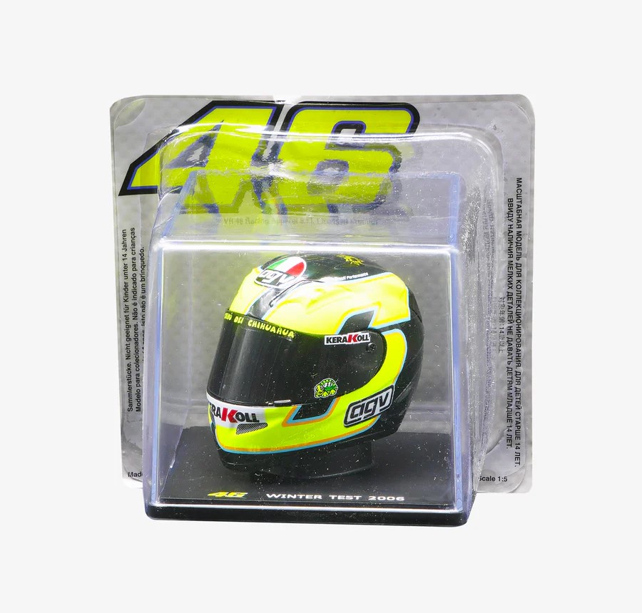 Casco Coleccionable VR46 Escala 1/5 Winter Test  2006