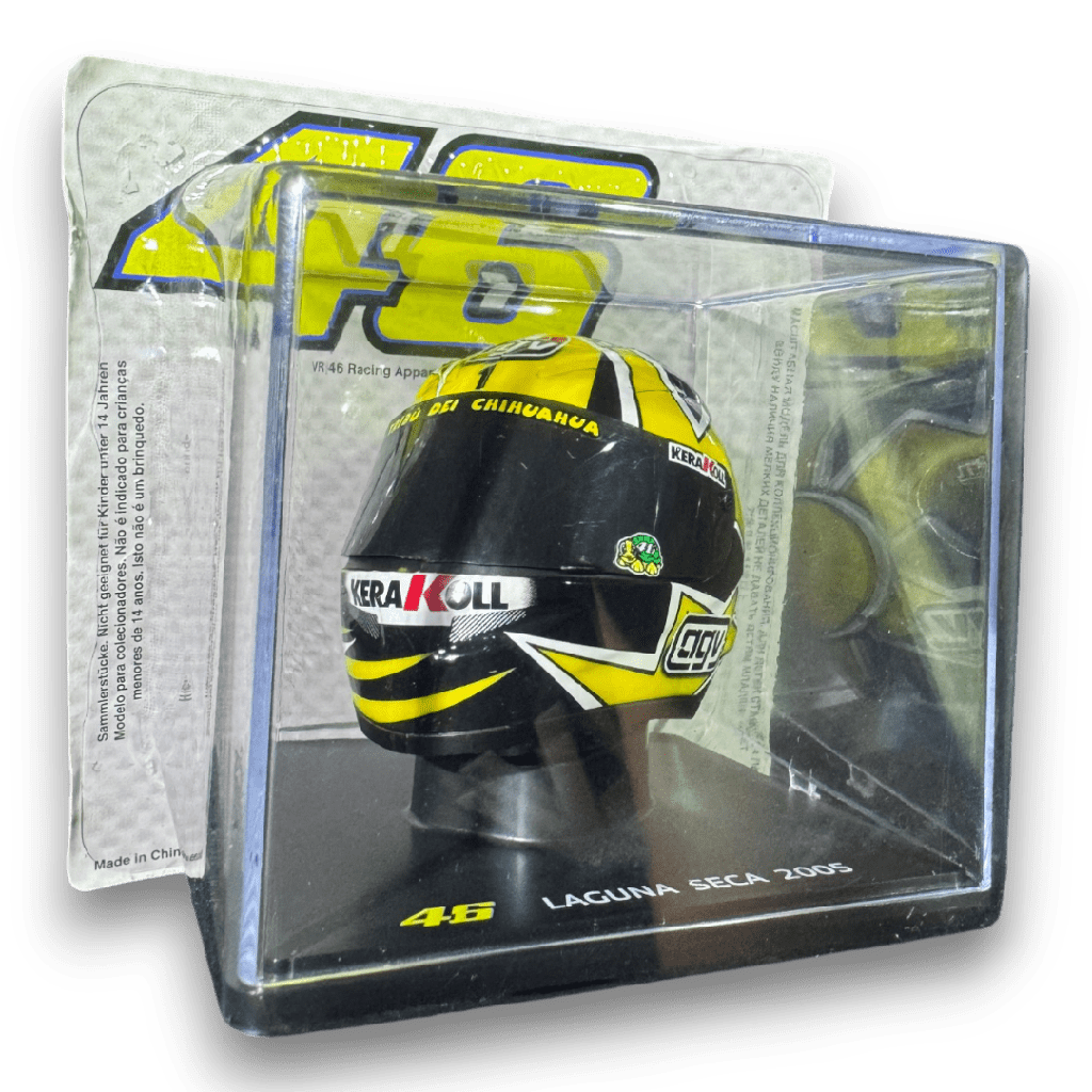 Casco Coleccionable VR46 Escala 1/5 GP Laguna Seca 2005