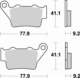 Pastilla Freno Trasera Shiver / G310 / F650GS / F800 / G650GS / S1000R / S1000RR / DUKE 390 / XT660 1