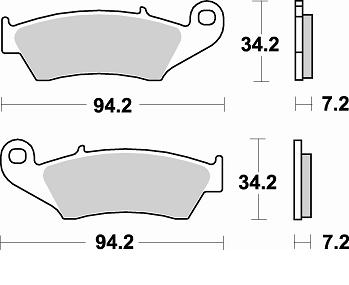 Pastillas Freno Sinterizada Delantera CRF450 R 04-18 / TRX450 / XR650 / KLX450R / RMZ250 / RMZ450 / WR450F 03-15 2