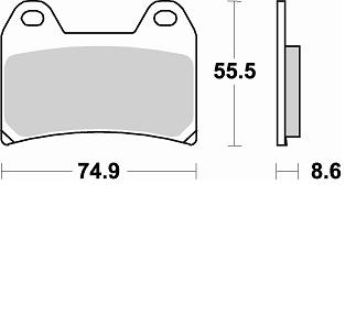 Pastillas Freno Sinterizada Delantera F800R 09-14 / Multistrada 1200S 10-12 ABS 10-14 / Adventure 1290 / XT660X 04-16 1