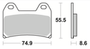 Pastillas Freno Sinterizada Delantera F800R 09-14 / Multistrada 1200S 10-12 ABS 10-14 / Adventure 1290 / XT660X 04-16 1