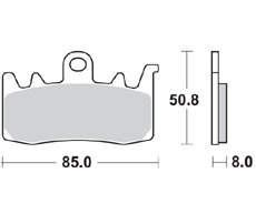 Pastillas Freno Sinterizada Delantera F800R 15-17 / R1200 GS 13-17 / S1000XR 15-17/ Scrambler / Hypermotard 821 13-15 / Xdiavel / Monster 1200 ABS 14-17 1