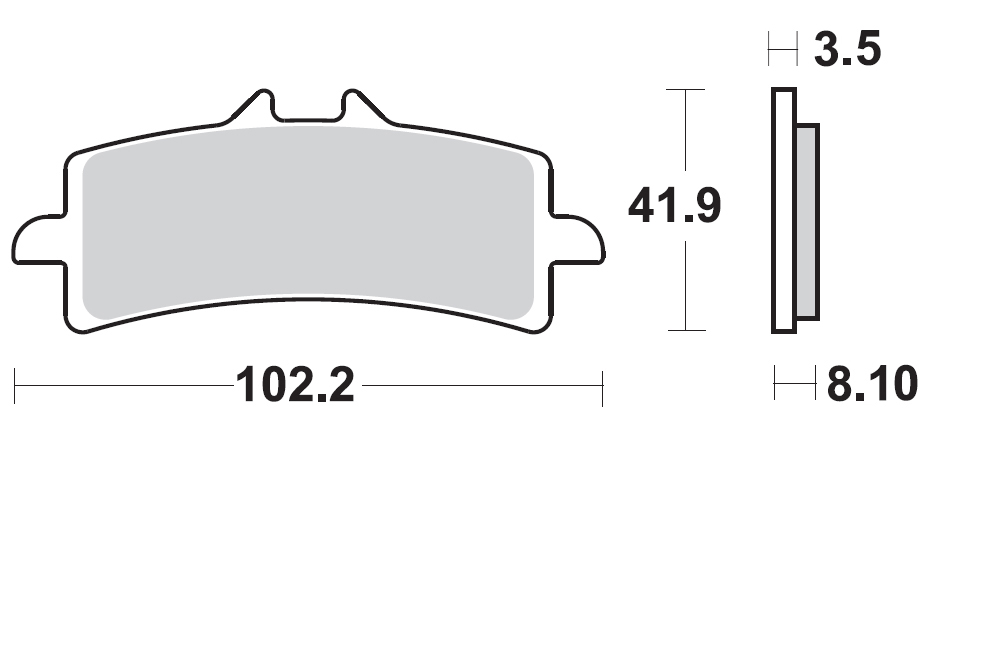 Pastillas Freno Sinterizada Delantera RSV4 / HP4 13-14 / Diavel 11-17/ ZX-10R 16-17 / GSX-R-600 750 11-17 1