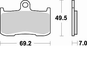 Pastillas Freno Sinterizada Delantera Z800 / Z900 ABS 18 / Z1000 03-06 / Bking 08-10 / Tiger 1050 1