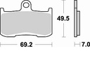 Pastillas Freno Sinterizada Delantera Z800 / Z900 ABS 18 / Z1000 03-06 / Bking 08-10 / Tiger 1050 1