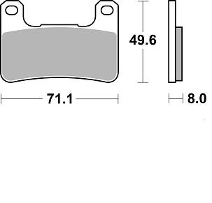 Pastillas Freno Sinterizada Delantera ZX-10R 04-07 / Ninja ZX6R 636 03-06 / ZX-10R 08-15 / V-Strom 1000 14-18 1