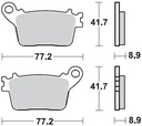 Pastillas Freno Sinterizada Trasera CBR600RR 07-15 ABS 09-17 / CBR1000RR 09-18 / ZX10-R 11-17 / GSX-R-600 750 11-17 2