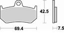 Pastillas Freno Sinterizada Trasera F4 / Brutale 750 / Brutale 910 06-08 1