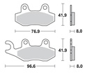 Pastillas Freno Sinterizada Trasera Speed Triple / Tiger Explorer 1200 12-17 / Delantera Rhino 08-12 2