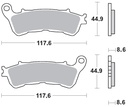 Pastillas Freno Sinterizada delantera CB1000R 09-17 Crosstourer 1200 12-16 / CBR250R abs 11-13 1