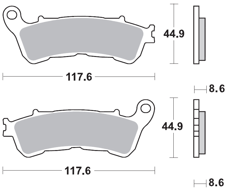 Pastillas Freno Sinterizada delantera CB1000R 09-17 Crosstourer 1200 12-16 / CBR250R abs 11-13 2