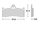 Pastillas Freno Sinterizada delantera F4 / Brutale 750 / Brutale 910 1