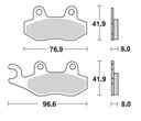 Pastillas freno Sinterizadas Yamaha Raptor / Rhino 2