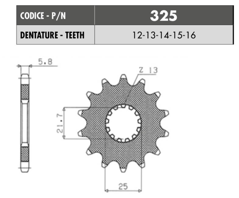 Piñon de Salida 520 x 15 Dientes Yamaha YZ450 / MT-03 / R3 / WR450 / Kawasaki ER-6N / Versys 650 1