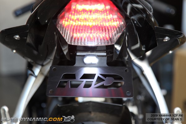 Portaplaca Yamaha R6 08-15 4