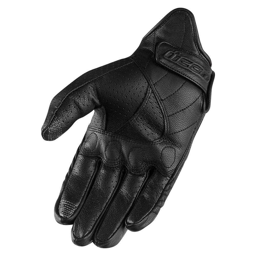 Guantes Icon Pursuit Classic Perforado Negro 1