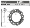 Catalina 520 x 48 Trasera en Acero Yamaha WR / YZ 1