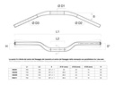 Manubrio Rizoma 22mm L1-720 / L2-135 / H45 1