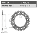 Catalina 525 x 45 Dientes MT-07 / MT-10 / R6 / GSX-R600 Acero 2