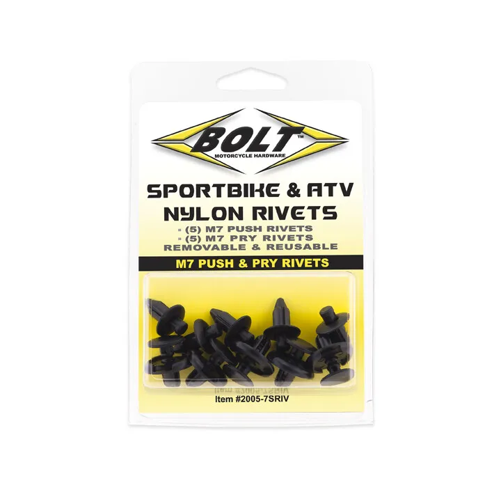 Remaches Plasticos Palanca M7 2-Etapas  X5 +  Remaches Presion M7 3-Etapas x 5 (10und)