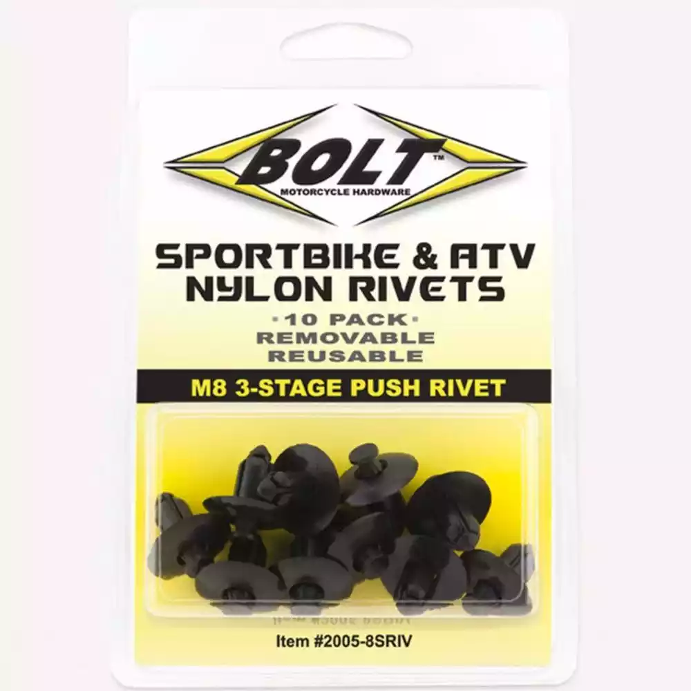 Tornilleria M8 Remache Push 3 Etapas Kit 10/Pk