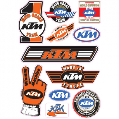 Set Calcomanias KTM Retro Grafic