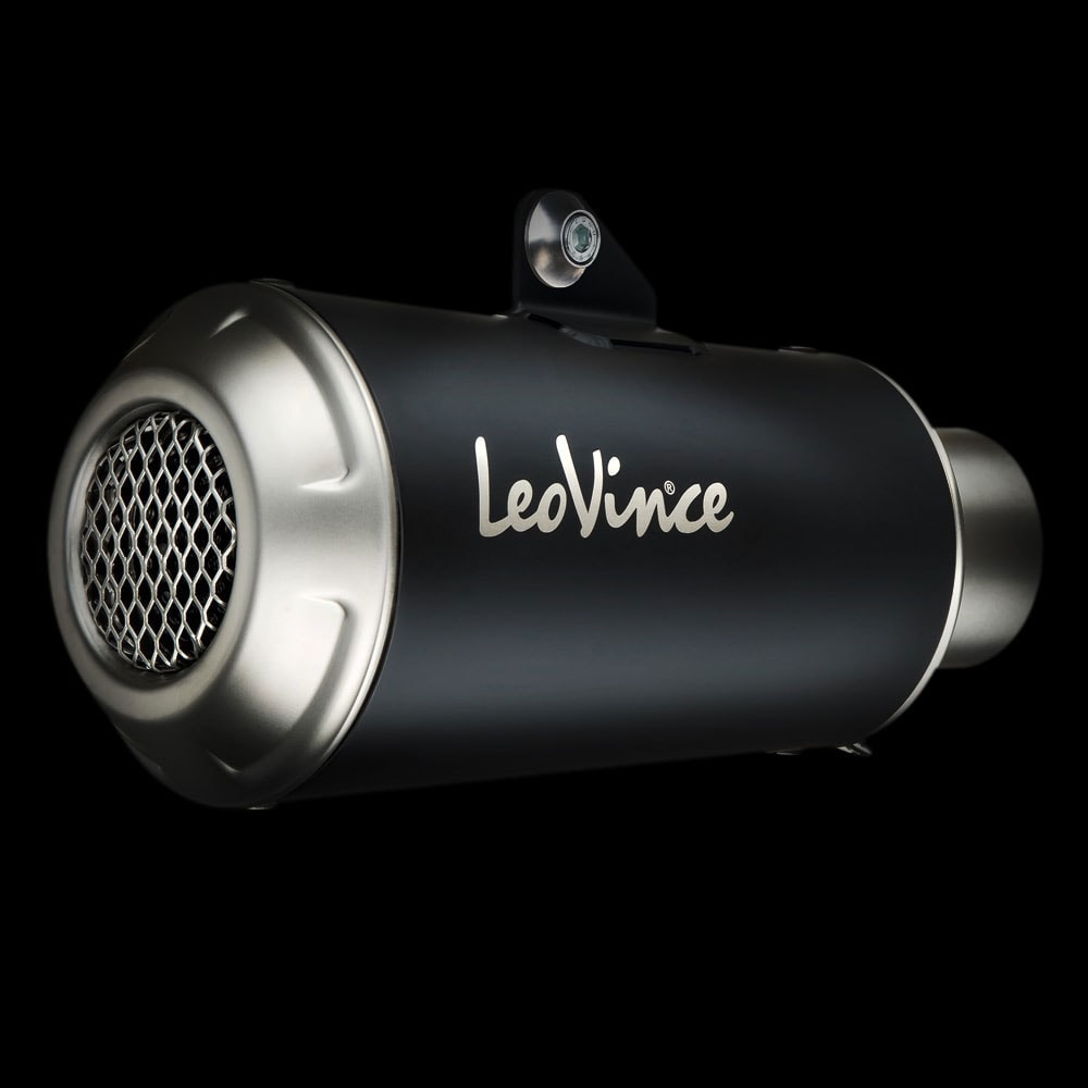 [9746B] Exosto Universal Kit Leovince LV10 Acero Inox Negro Ø54