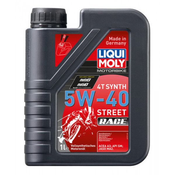 Aceite Liqui Moly 5W40 Race Sintetico 4T 1L