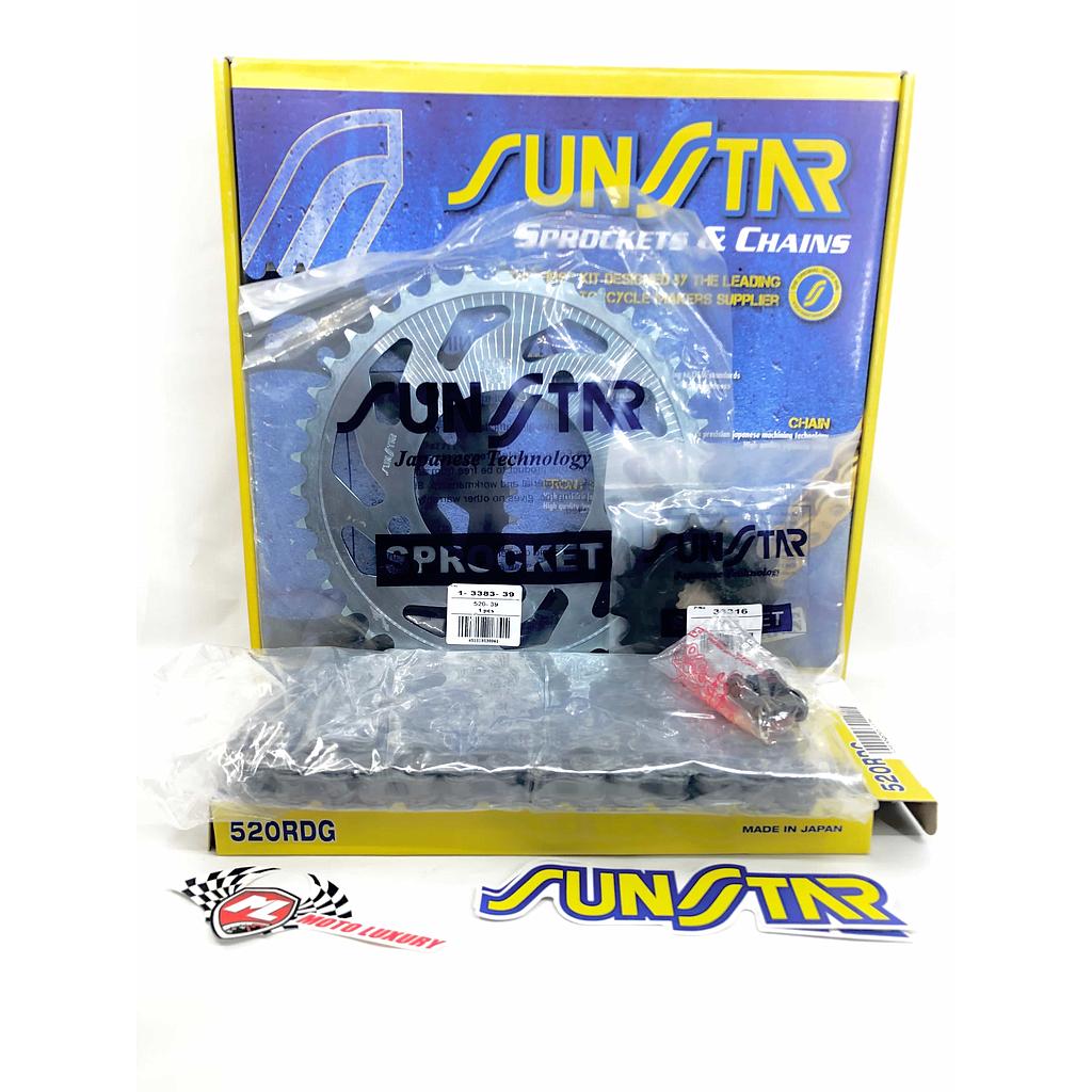 Kit Arrastre Sunstar Acero Suzuki GS500 Con Cadena 110N Natural