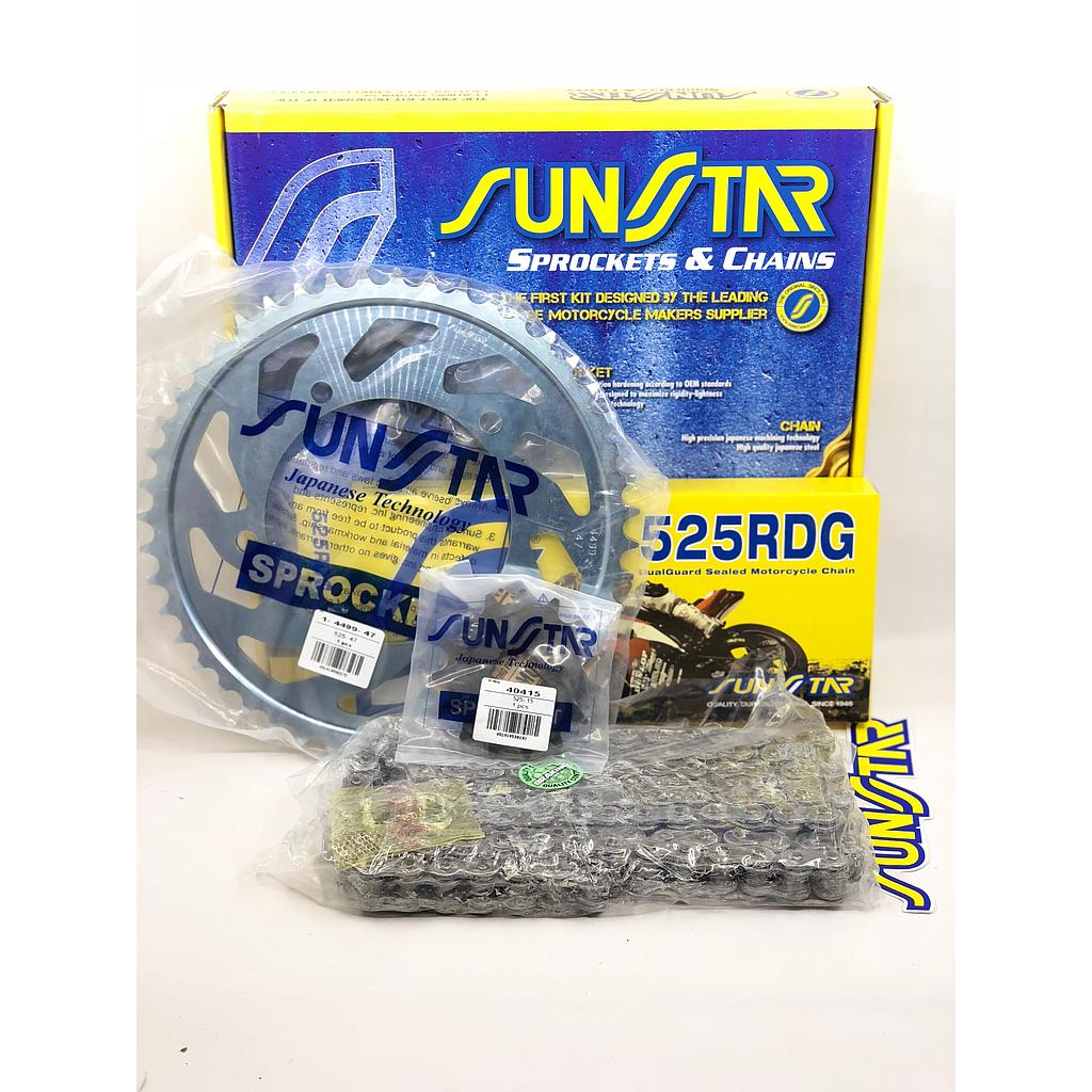 Kit Arrastre Sunstar Suzuki DL650 V-Strom Con Cadena 118N Natural