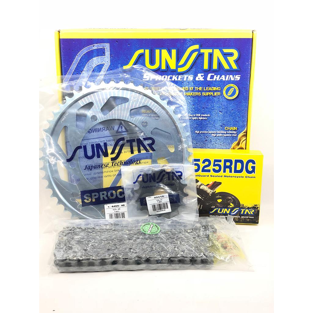 Kit Arrastre Sunstar Suzuki GSR600 Acero Con Cadena 114N Natural