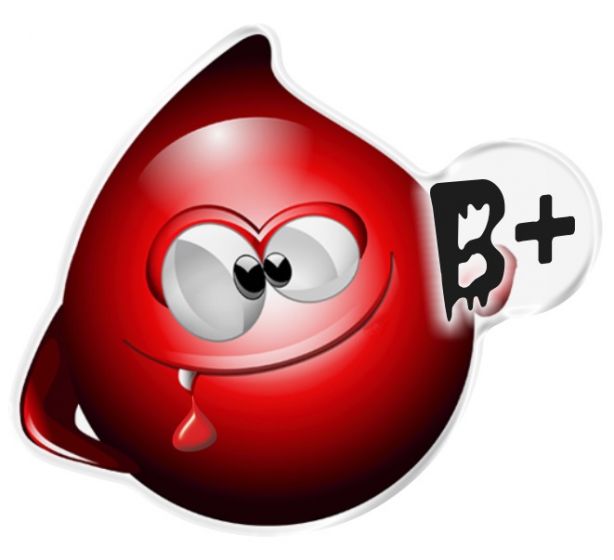 Sticker Casco Tipo Sangre B+