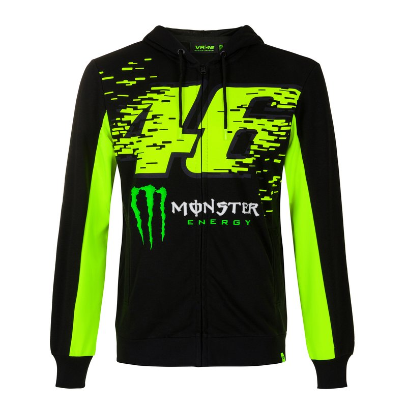 [MOMFL397204S] Buzo Sudadera Con Capucha VR46 Monster Monza Rally (S, Negro)