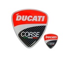 Emblemas Adhesivos Ducati Corse 45x42 mm 17x16 mm