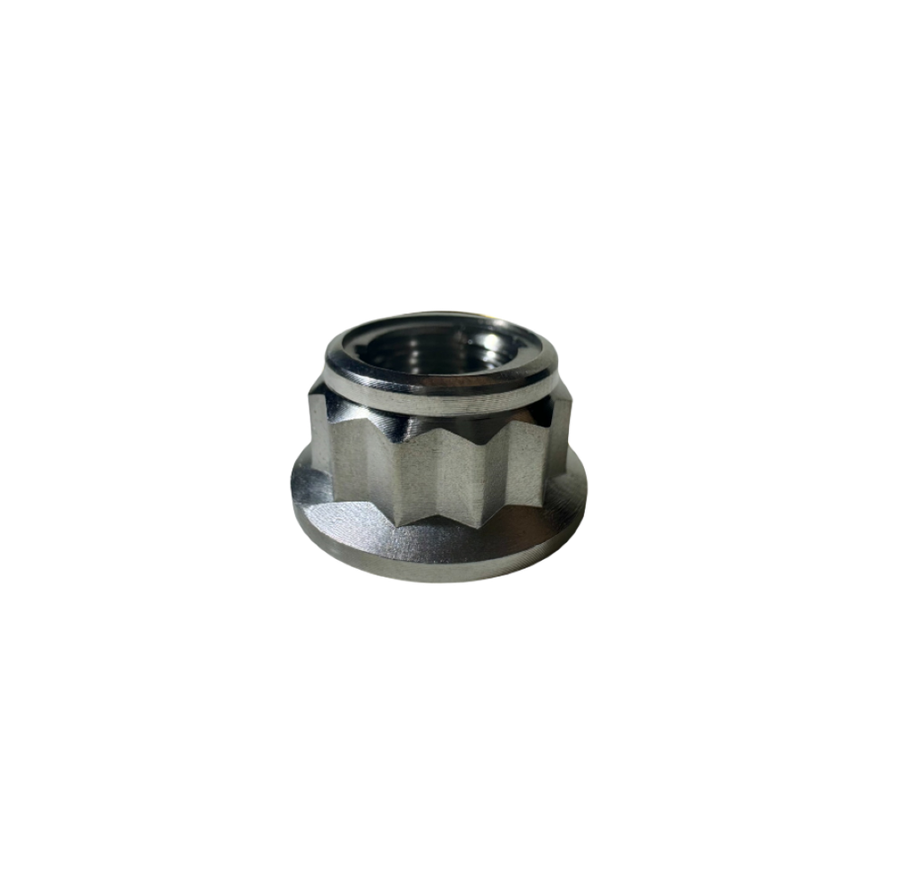 [M10x1.25-SN12-TI] Tuerca Corona Titanio 12P M10x1.25 Metal Lock