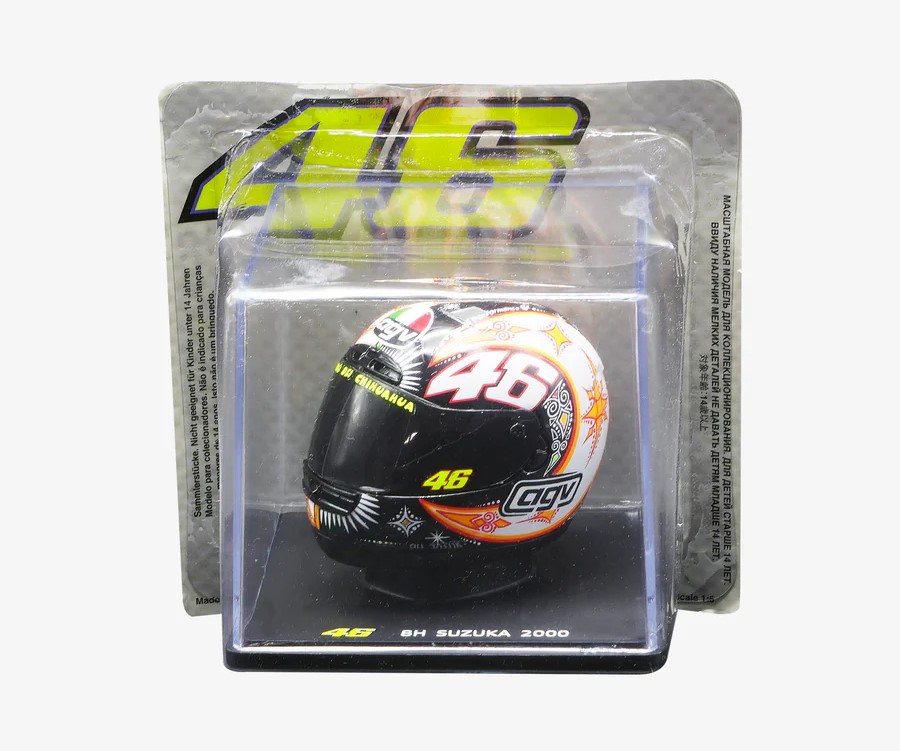 Casco Coleccionable VR46 Escala 1/5 2000 Suzuka 8 Hours