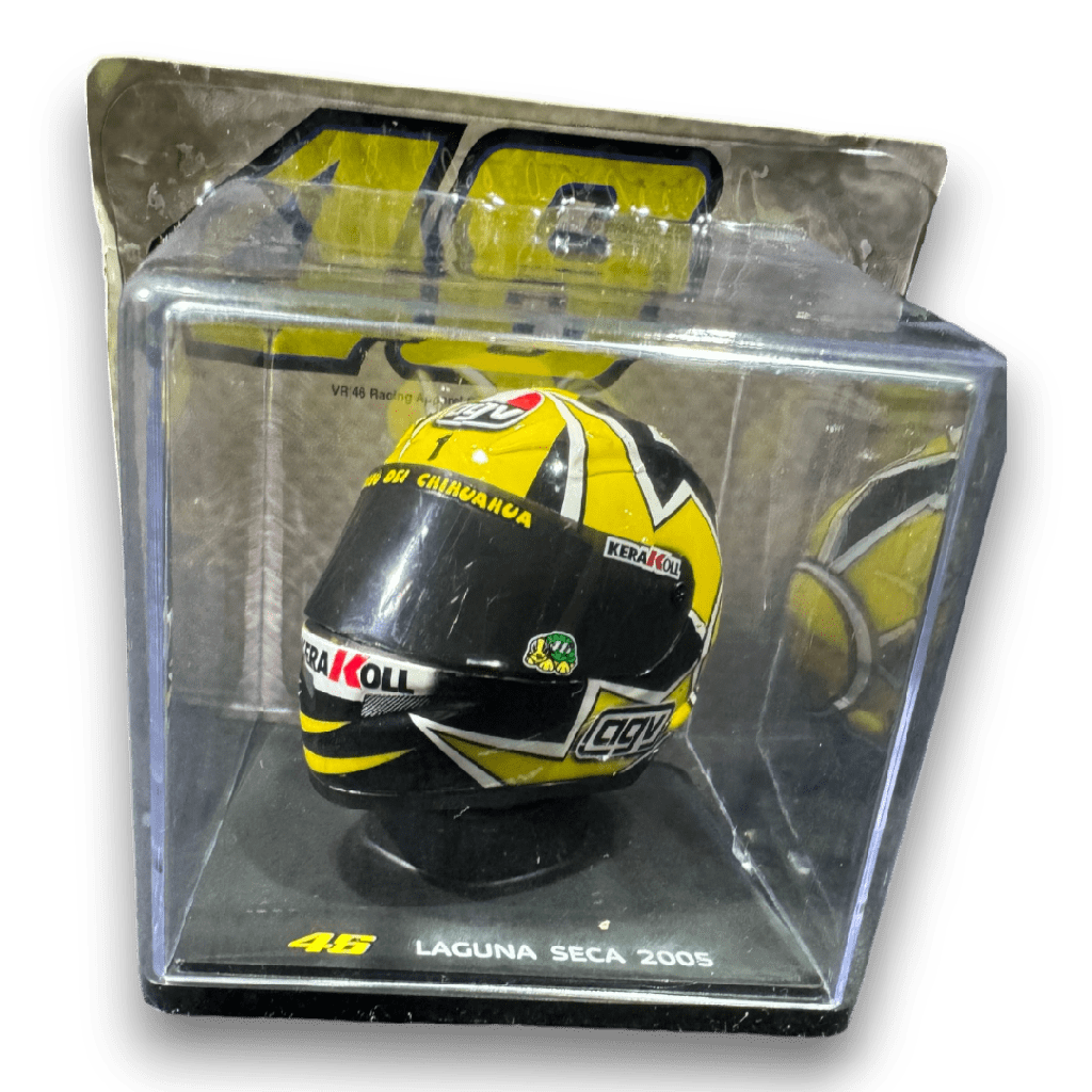 Casco Coleccionable VR46 Escala 1/5 GP Laguna Seca 2005