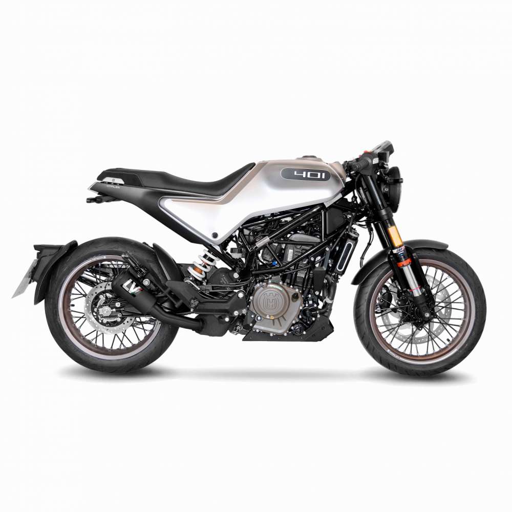 [15242FBU] Exosto Slip-on Leovince LV10 Full Black Ø54 Husqvarna Svartpilen/ Vitpilen 125/401