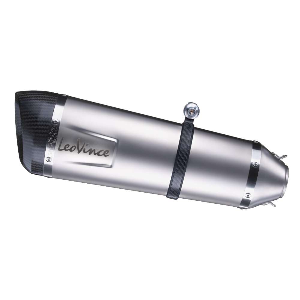 [9749U] Exosto Adaptable Leovince Factory-S Ø54 L=350 Inox Logo Laser