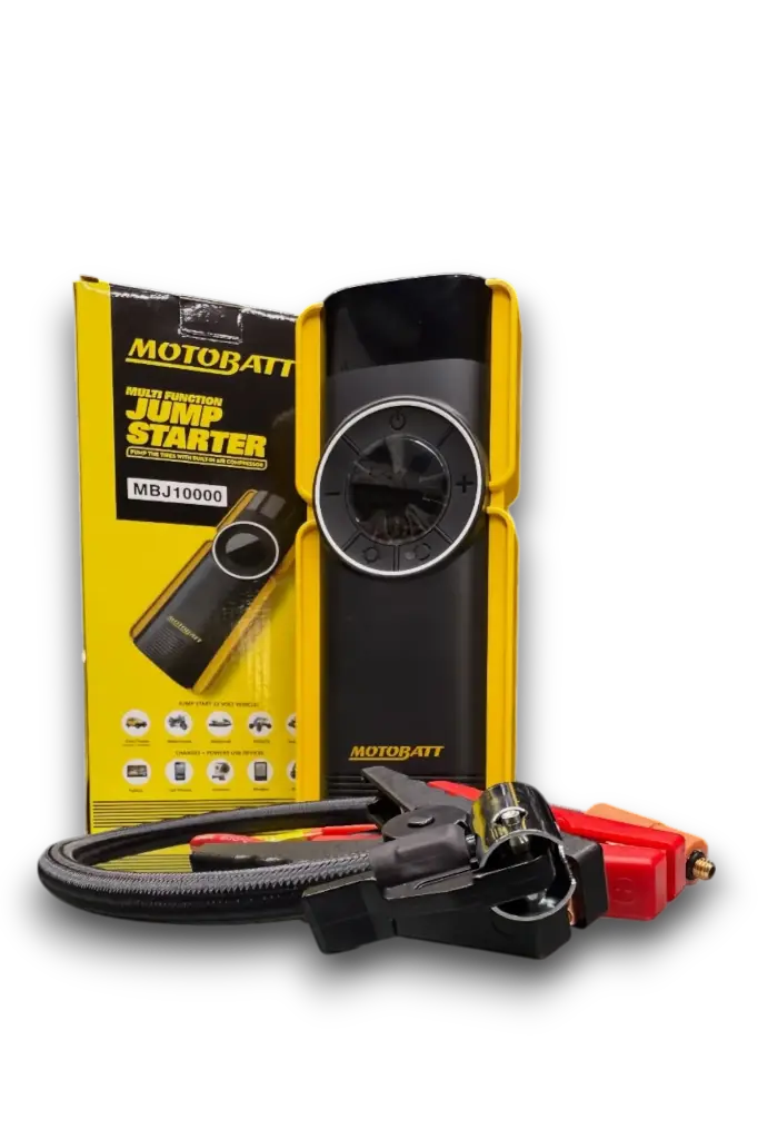 Iniciador Arrancador Baterias Motobatt Multifuncional  500Ah-1000Ah + Compresor
