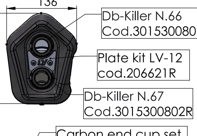 [206621R] KIT Recambio PLatina LV-12 Inox SP1.5 MS346