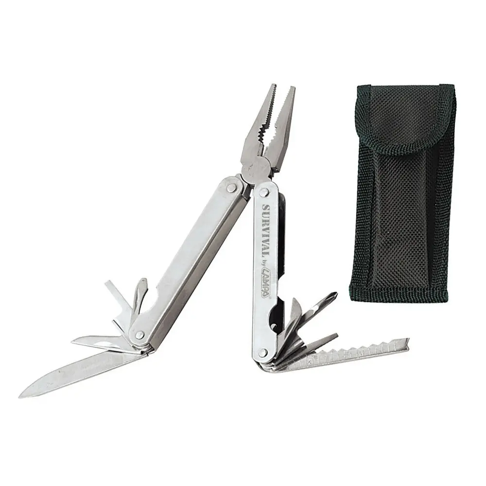 [66141] Pinza Lampa de Bolsillo de Supervivencia Multiusos de 6” 15 en 1