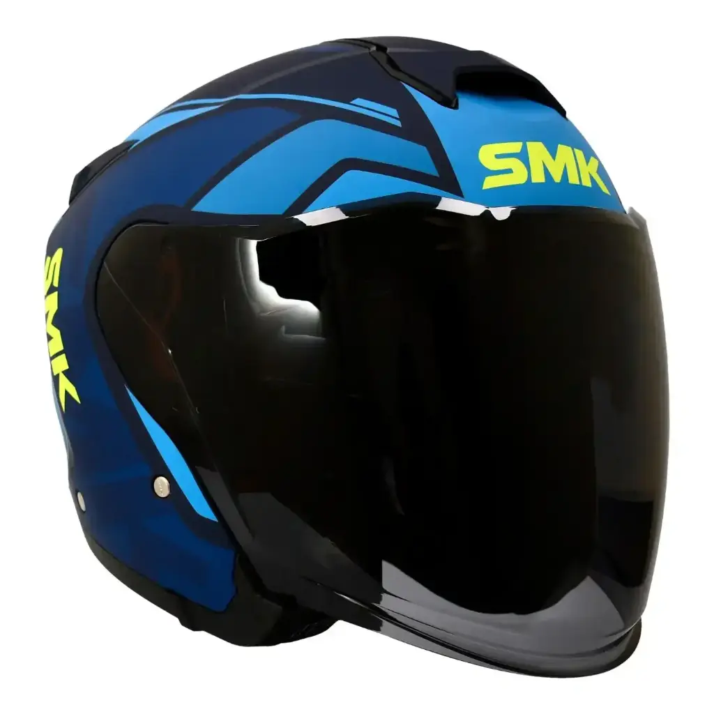 [1000081081] Casco Abierto SMK GTJ Tourer Ama/Azul Mate CE22.06 (M)