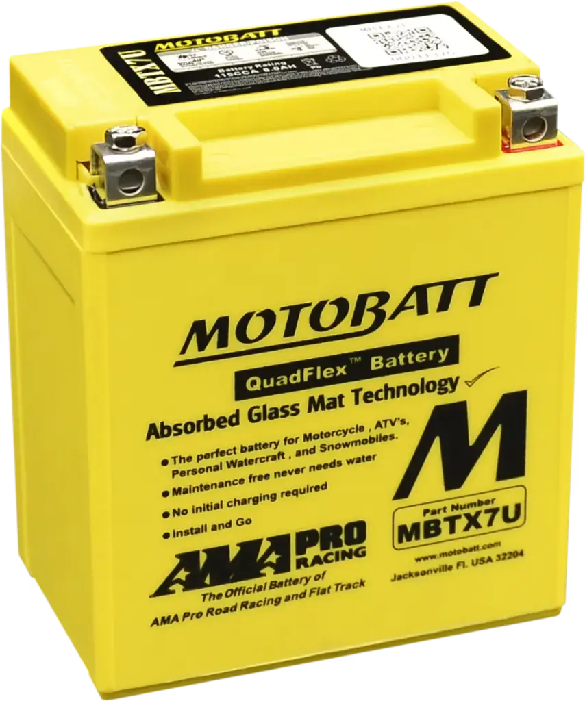 Bateria Motobatt AGM Quadflex 12v 8Ah Ytx7l-bs Ytz8v