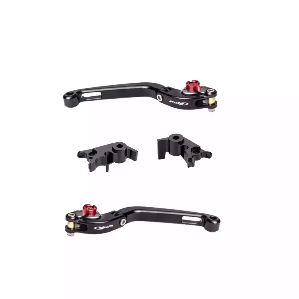 [20268N+210NR+20871N+110NR] Kit Maniguetas Clutch/Freno Abatibles 3.0 Puig Ducati  Monster 937 Neg/Rojo