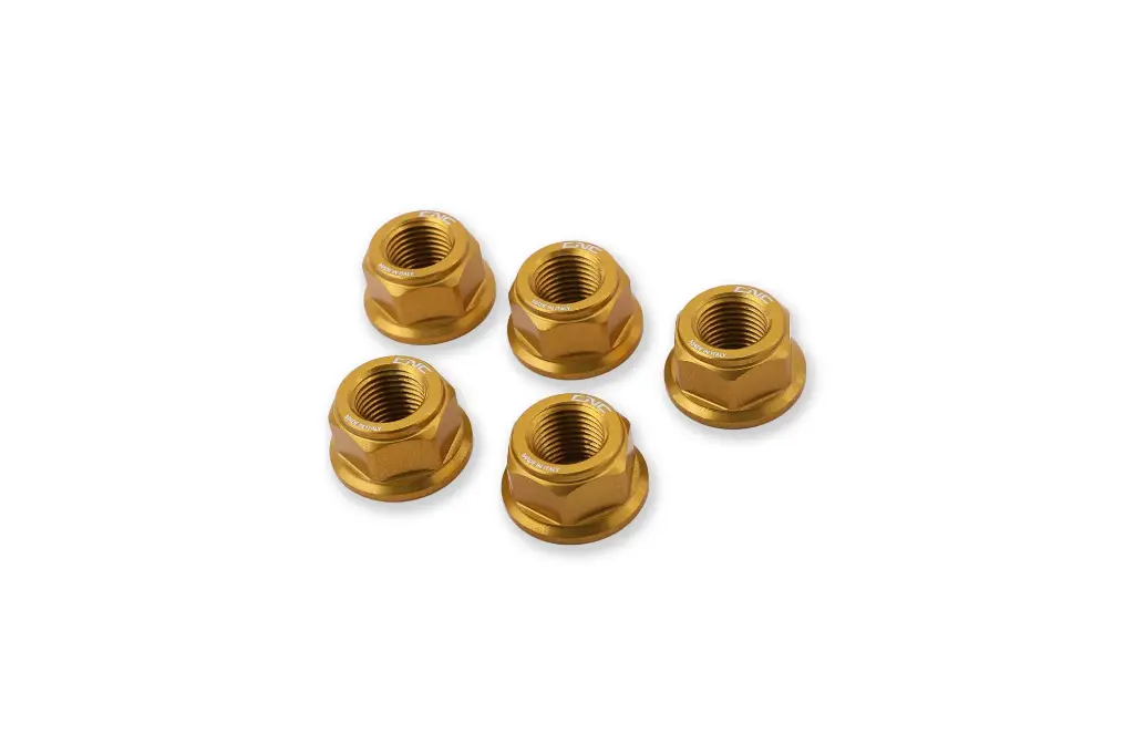 Tuercas de corona CNC Racing DA386 M10x1.0 para Ducati